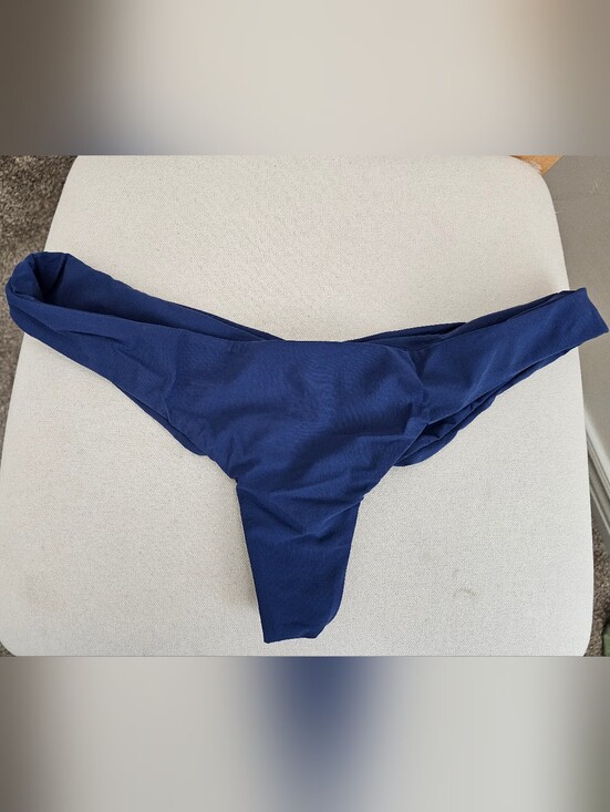 Boys + Arrows Other - Boys + Arrows Kiki Ruched Navy Bikini Bottom